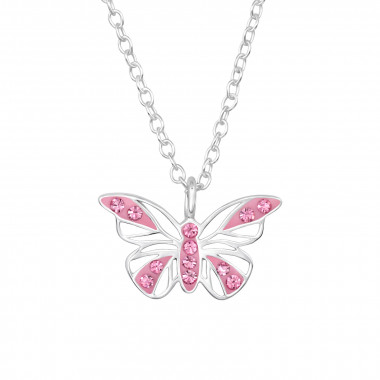Butterfly - 925 Sterling Silver Necklaces with Stones SD46789