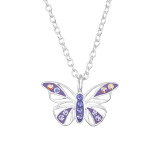 Butterfly - 925 Sterling Silver Necklaces with Stones SD46794