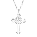 Cross - 925 Sterling Silver Necklaces with Stones SD46811
