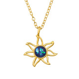 Sunburst - 925 Sterling Silver Necklaces with Stones SD46981