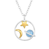 Galaxy - 925 Sterling Silver Necklaces with Stones SD46982