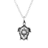 Turtle - 925 Sterling Silver Necklaces with Stones SD46992