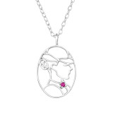 Woman - 925 Sterling Silver Necklaces with Stones SD47007