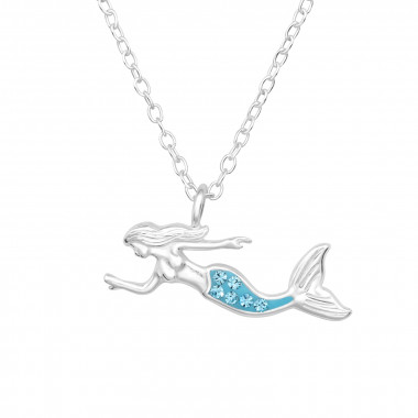 Mermaid - 925 Sterling Silver Necklaces with Stones SD47271