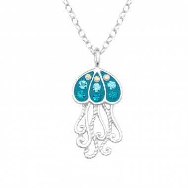 Jellyfish - 925 Sterling Silver Necklaces with Stones SD47278