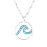 Wave - 925 Sterling Silver Necklaces with Stones SD47279