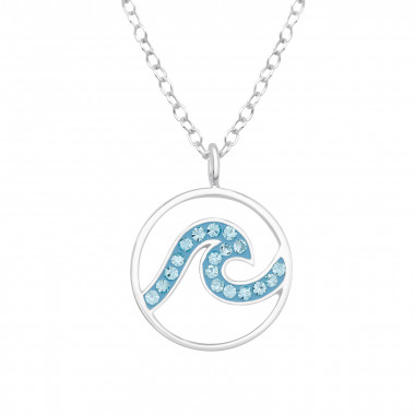 Wave - 925 Sterling Silver Necklaces with Stones SD47279