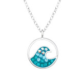 Wave - 925 Sterling Silver Necklaces with Stones SD47280