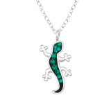 Lizard - 925 Sterling Silver Necklaces with Stones SD47281