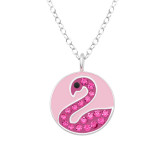 Swan - 925 Sterling Silver Necklaces with Stones SD47282