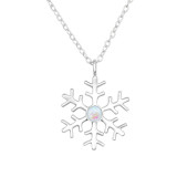 Snowflake - 925 Sterling Silver Necklaces with Stones SD47284