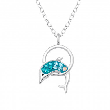 Dolphin - 925 Sterling Silver Necklaces with Stones SD47292