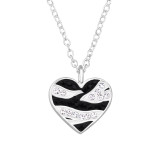 Heart - 925 Sterling Silver Necklaces with Stones SD47649