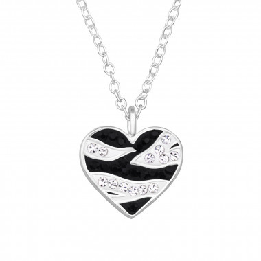 Heart - 925 Sterling Silver Necklaces with Stones SD47649