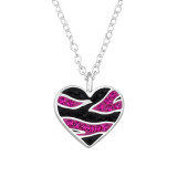 Heart - 925 Sterling Silver Necklaces with Stones SD47650