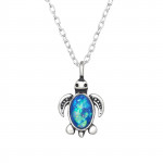 Turtle - 925 Sterling Silver Necklaces with Stones SD47680 Turtle - 925 Sterling Silver Necklaces with Stones SD47680
