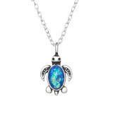 Turtle - 925 Sterling Silver Necklaces with Stones SD47680