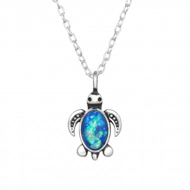 Turtle - 925 Sterling Silver Necklaces with Stones SD47680