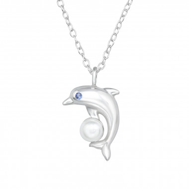 Dolphin - 925 Sterling Silver Necklaces with Stones SD47683
