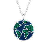 Earth - 925 Sterling Silver Necklaces with Stones SD47687