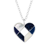 Heart - 925 Sterling Silver Necklaces with Stones SD47691
