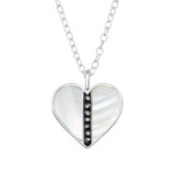 Heart - 925 Sterling Silver Necklaces with Stones SD47692
