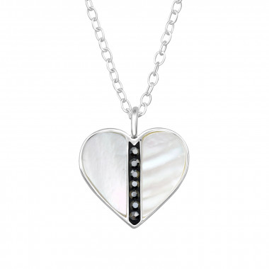 Heart - 925 Sterling Silver Necklaces with Stones SD47692