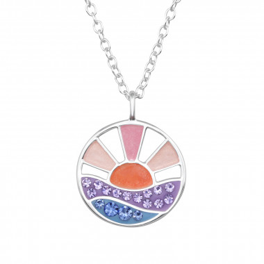 Sunset - 925 Sterling Silver Necklaces with Stones SD47693
