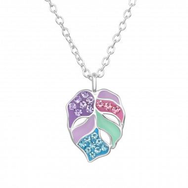 Leaf - 925 Sterling Silver Necklaces with Stones SD47694