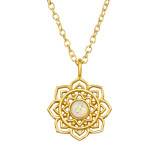 Lotus - 925 Sterling Silver Necklaces with Stones SD47699