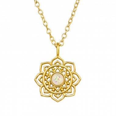 Lotus - 925 Sterling Silver Necklaces with Stones SD47699