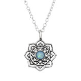 Lotus - 925 Sterling Silver Necklaces with Stones SD47700