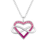 Heart Infinity - 925 Sterling Silver Necklaces with Stones SD47955