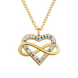 Heart Infinity - 925 Sterling Silver Necklaces with Stones SD47956