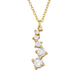 1.4Mm To 4mm Round - 925 Sterling Silver Necklaces with Stones SD48256