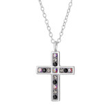 Cross - 925 Sterling Silver Necklaces with Stones SD48389