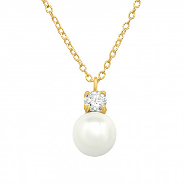 Round - 925 Sterling Silver Necklaces with Stones SD48570