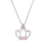 Crown - 925 Sterling Silver Necklaces with Stones SD49480