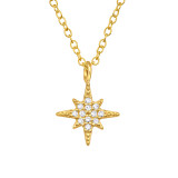 North Star - 925 Sterling Silver Necklaces with Stones SD49852
