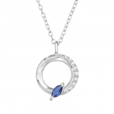 12mm Geometrical - 925 Sterling Silver Necklaces with Stones SD49900