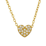 7mm Heart - 925 Sterling Silver Necklaces with Stones SD50183