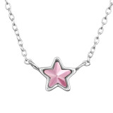 7mm Star - 925 Sterling Silver Necklaces with Stones SD50184