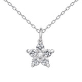 9mm Flower - 925 Sterling Silver Necklaces with Stones SD50624