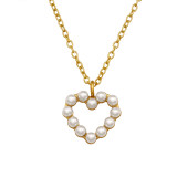 10mm Open Heart - 925 Sterling Silver Necklaces with Stones SD51250