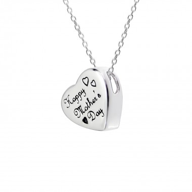Heart - 925 Sterling Silver Silver Necklaces SD13131