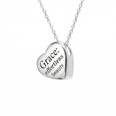 Heart - 925 Sterling Silver Silver Necklaces SD13135