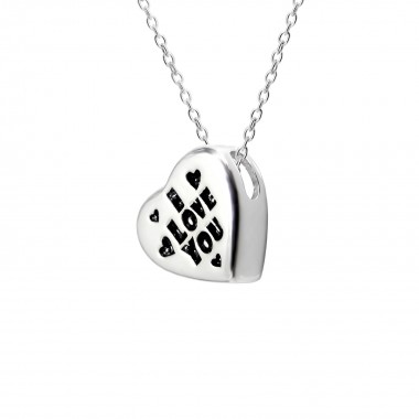 Heart - 925 Sterling Silver Silver Necklaces SD13136