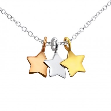 Stars - 925 Sterling Silver Silver Necklaces SD17042
