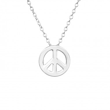 Peace - 925 Sterling Silver Silver Necklaces SD17068