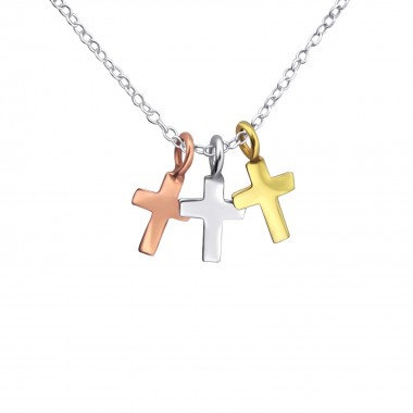 Crosses - 925 Sterling Silver Silver Necklaces SD17070
